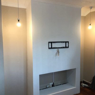 Drywall Partition to create false fireplace